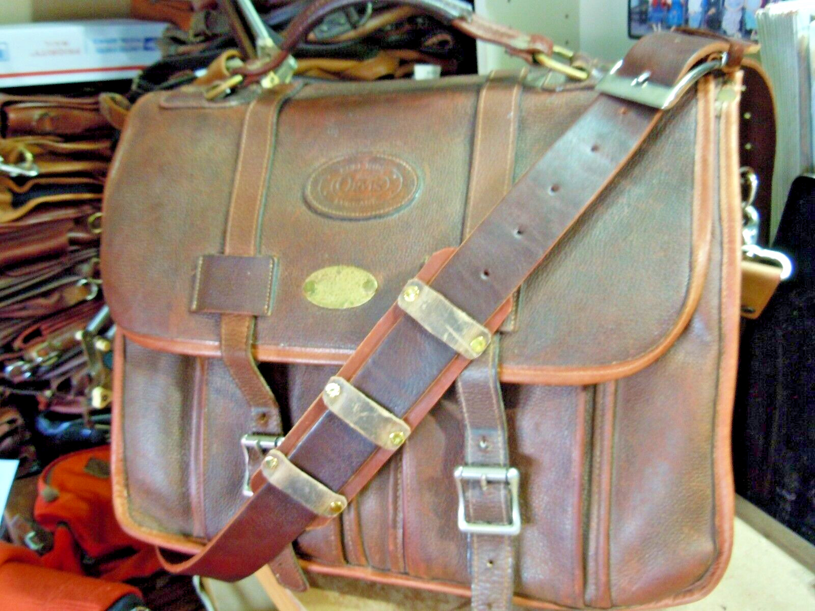 Vintage Orvis Leather Orvis/Gokey Briefcase Made in USA #8