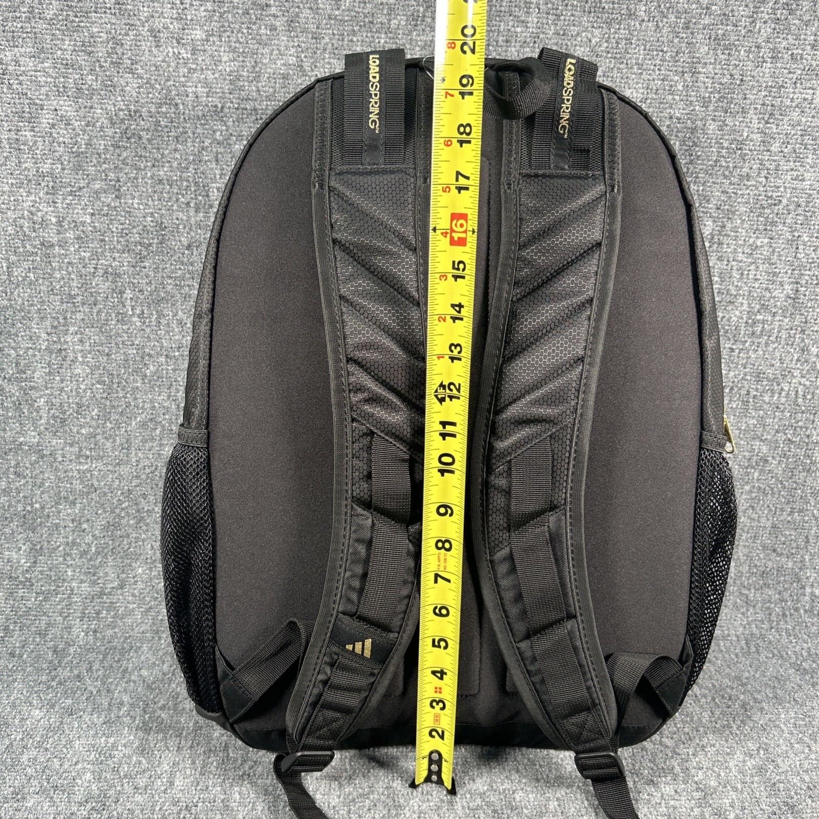 Adidas Primetime Large Backpack 41L Black/Gold Metallic Laptop Bottle Pockets