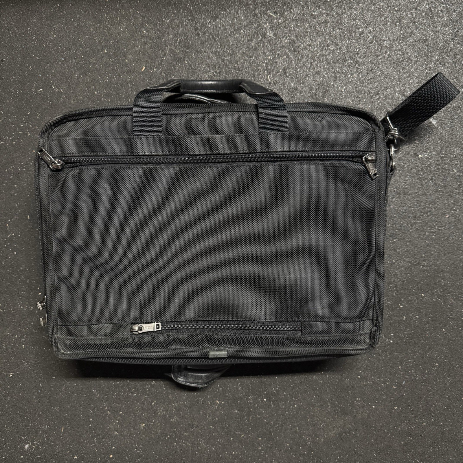 TUMI Alpha Black Ballistic Expandable Laptop Business Briefcase 26041D4