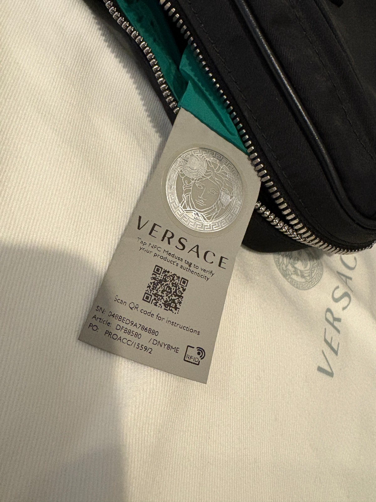 Versace Medusa Plaque Belt Bag Black