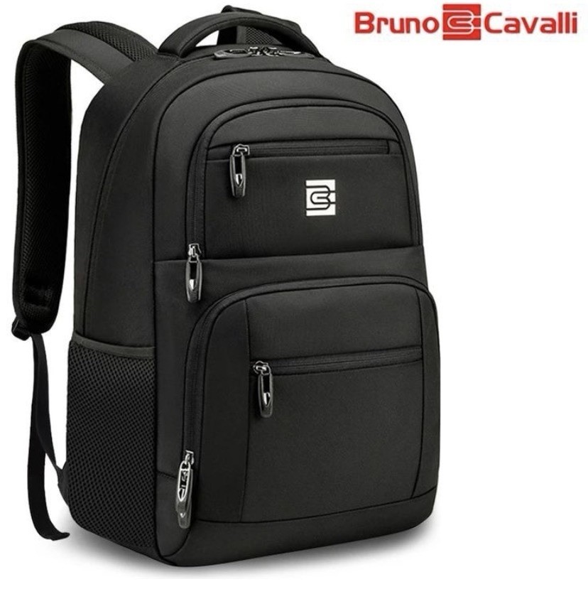 BRUNO CAVALLI Laptop Backpack Bag USB Charging 15.6 Inch Laptop Black NEW Unisex