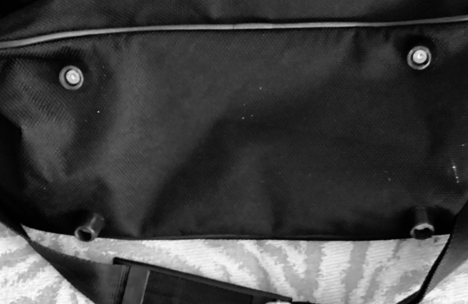 Protocol Travel Bag Black Canvas Padded Shoulder Strap Zippered Pocket