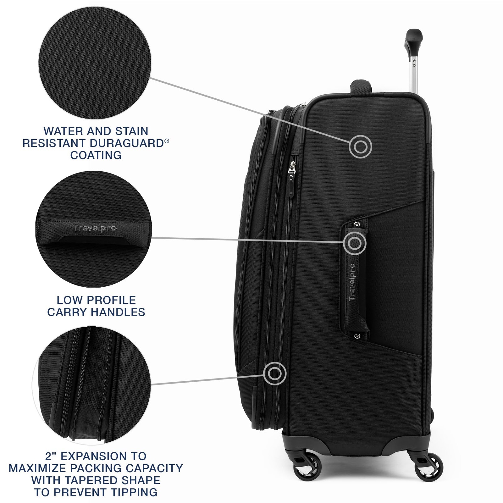 Travelpro Maxlite 5 Softside Expandable Luggage with 4 Spinner Wheels, 25 In U26