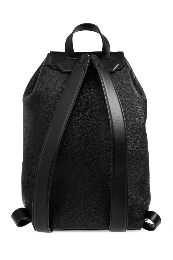 Lanvin – Men – Leather backpack `Zaino` – Black