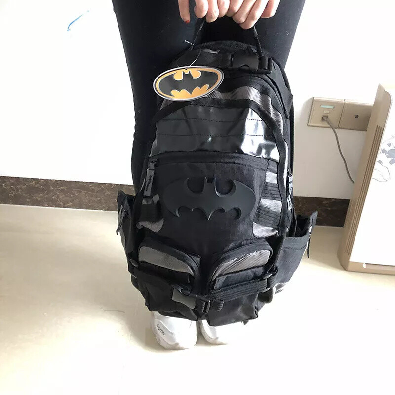 Black Knight Bat Batman Backpack Outdoor Travel Shoulder Bag Large Knapsack Gift