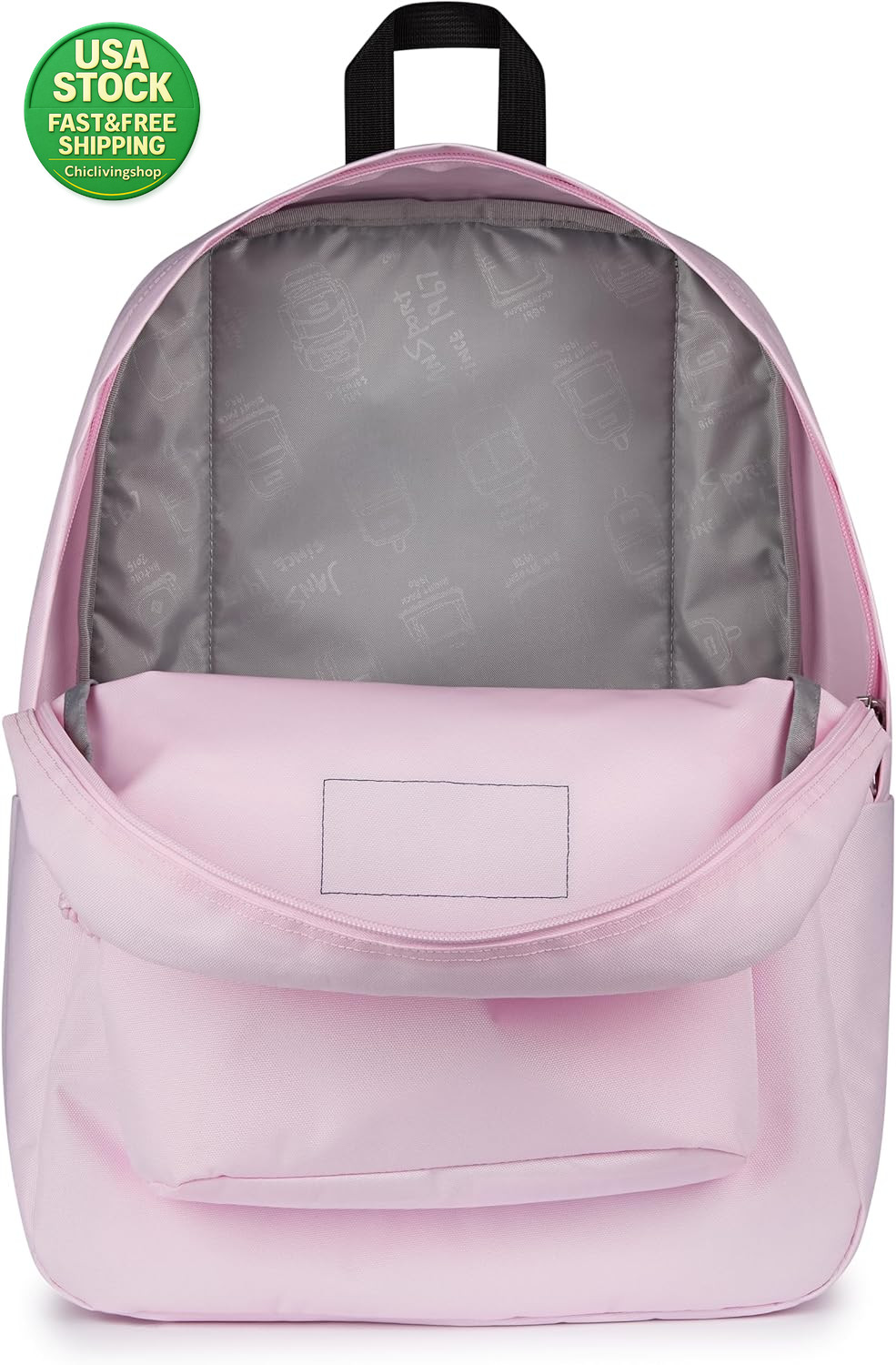 Superbreak One Backpack Lightweight School Bag Pink Ice Daily Pack