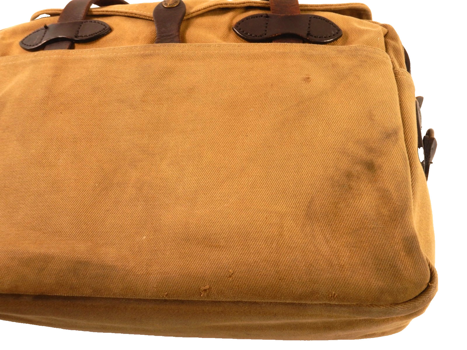 Filson 70257 Tan Rugged Twill Briefcase Computer Bag no strap