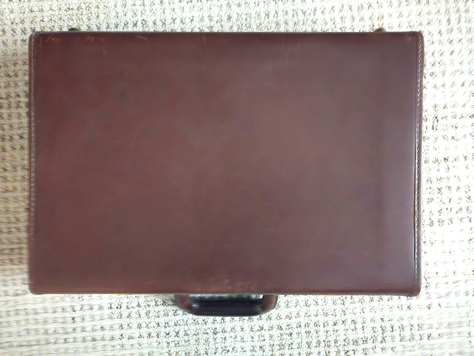 Coach 4” Hard Sided Mahogany Leather Briefcase Mod. 5410