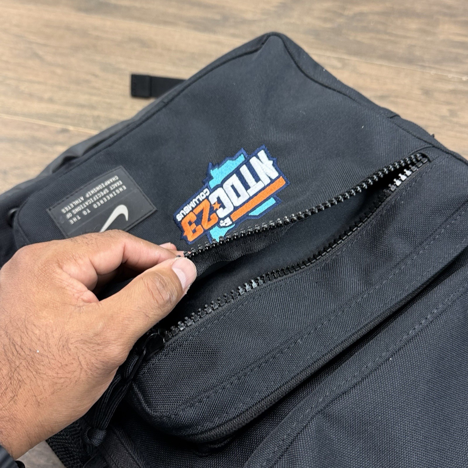 Nike Backpack Utility Speed Training Black Gym Athletic Travel -Corporate Logo