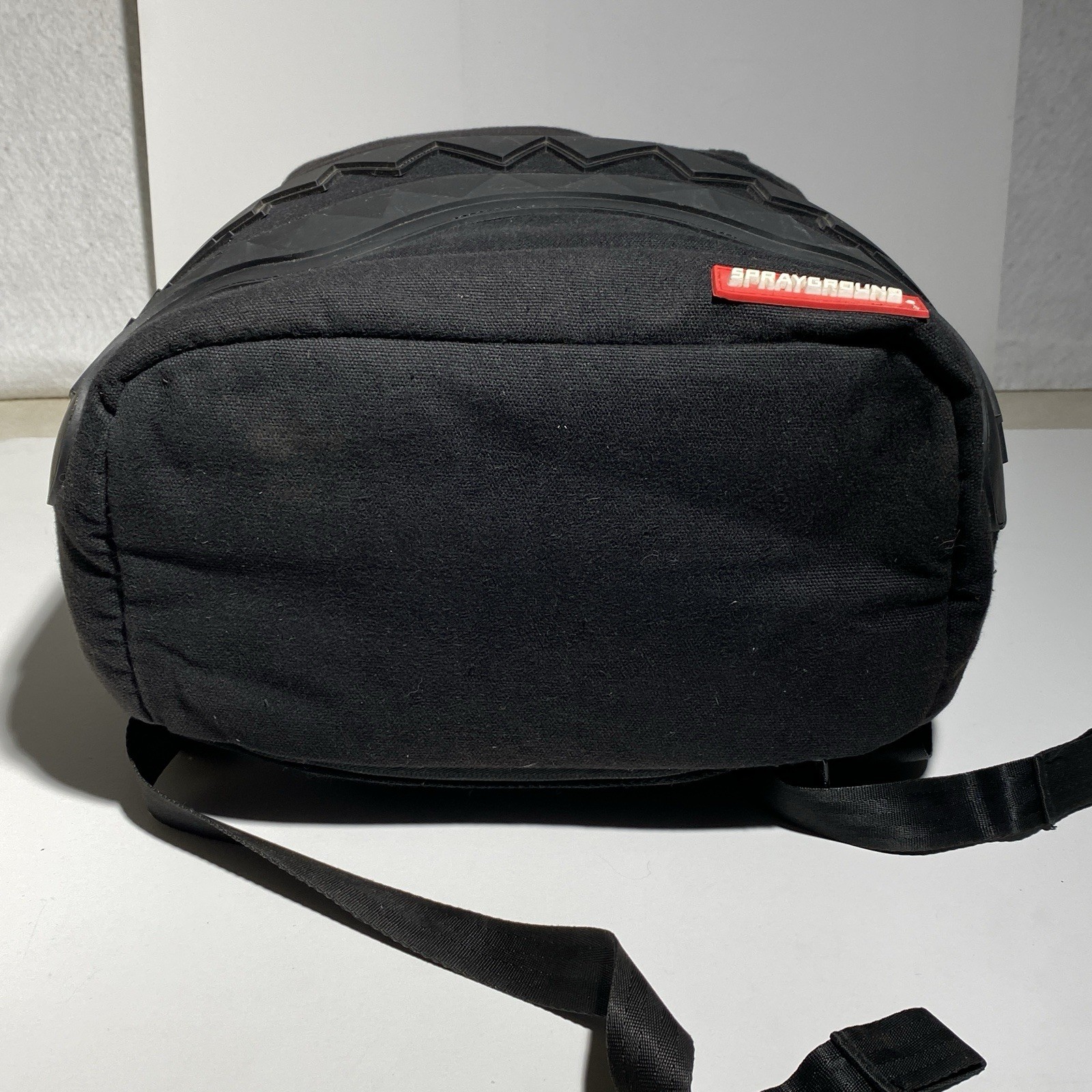 Sprayground Rubber Ghost Shark Black Backpack Limited Edition Book Bag