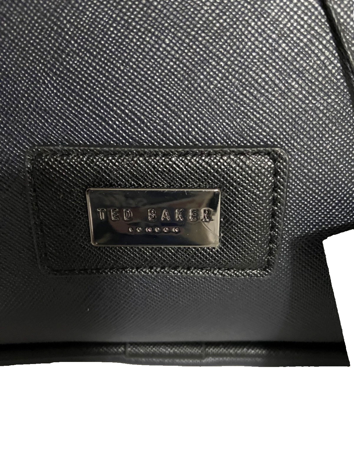 TED BAKER SPAIDI TEXTURED DOCUMENT BAG NAVY BLUE RETAIL $250 NWT