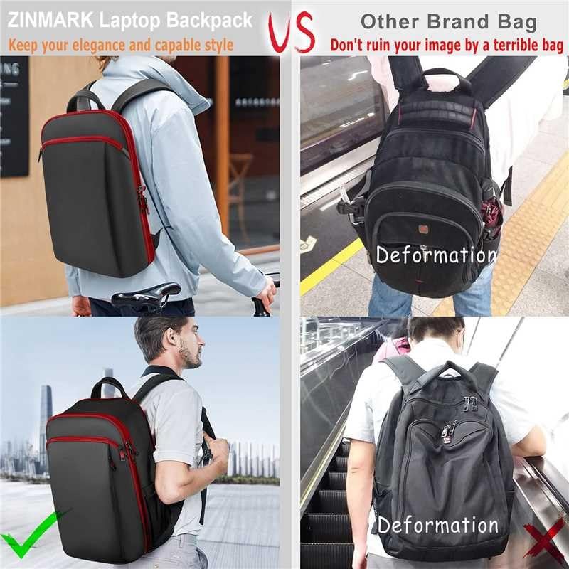 Slim Expandable 15 15.6 16 Inch Laptop Backpack Anti Theft Travel Business Du…