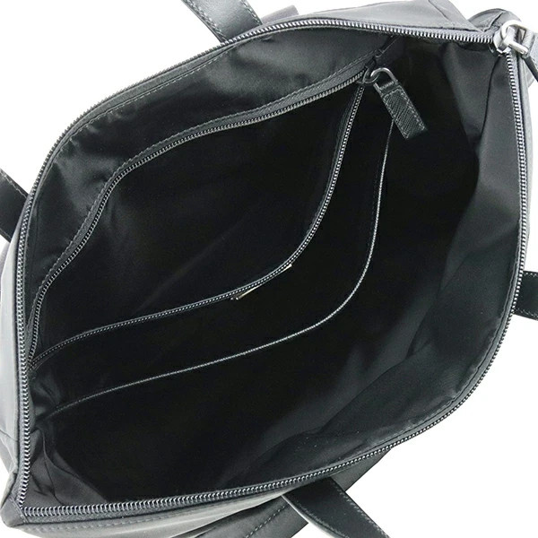 Auth PRADA Backpack Re-Nylon Saffiano leather 2VG098 Black SHW Shoulder Tote Men