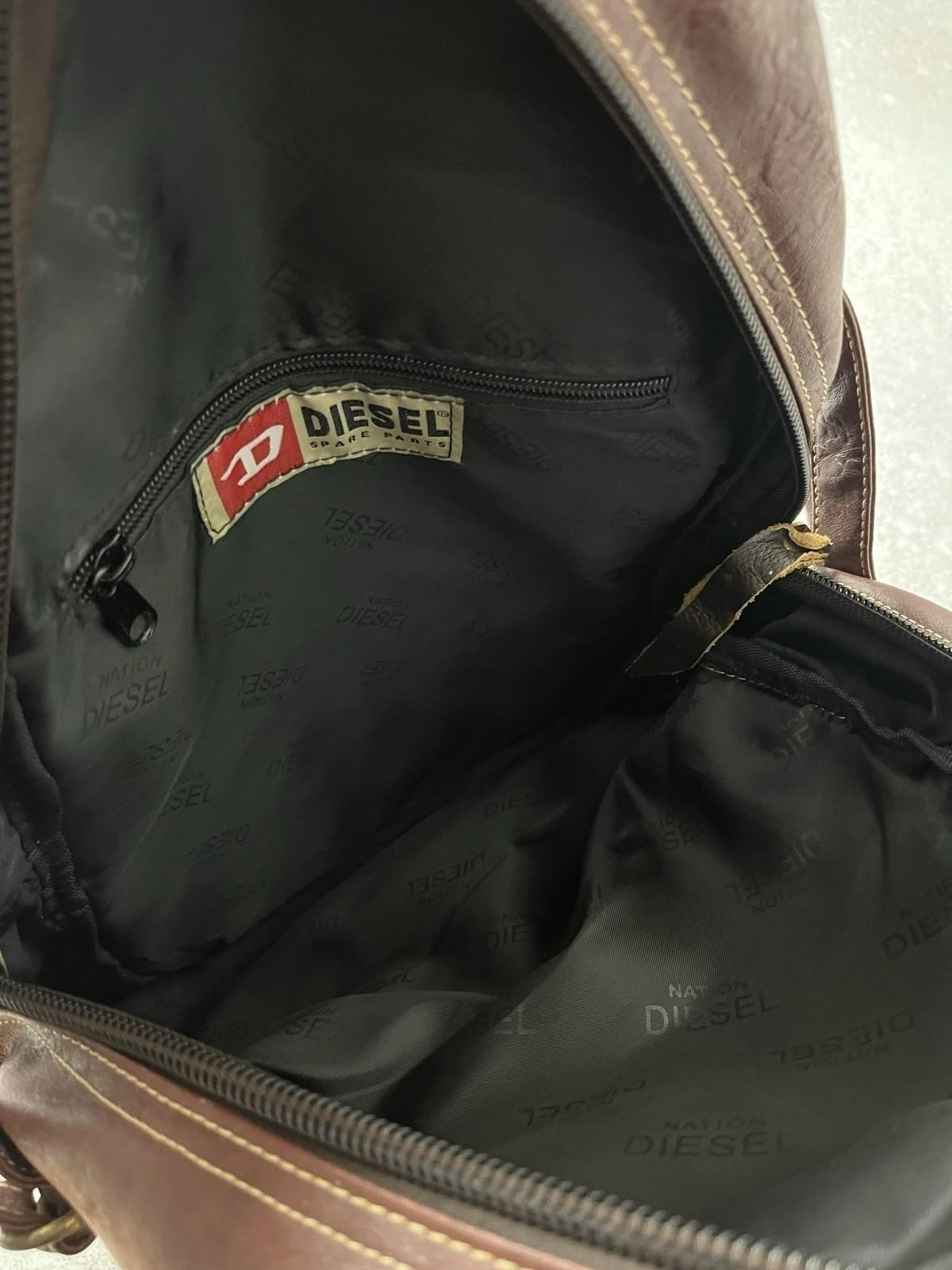 DDP Vintage 90s Diesel Bag Leather Backpack Rare y2k
