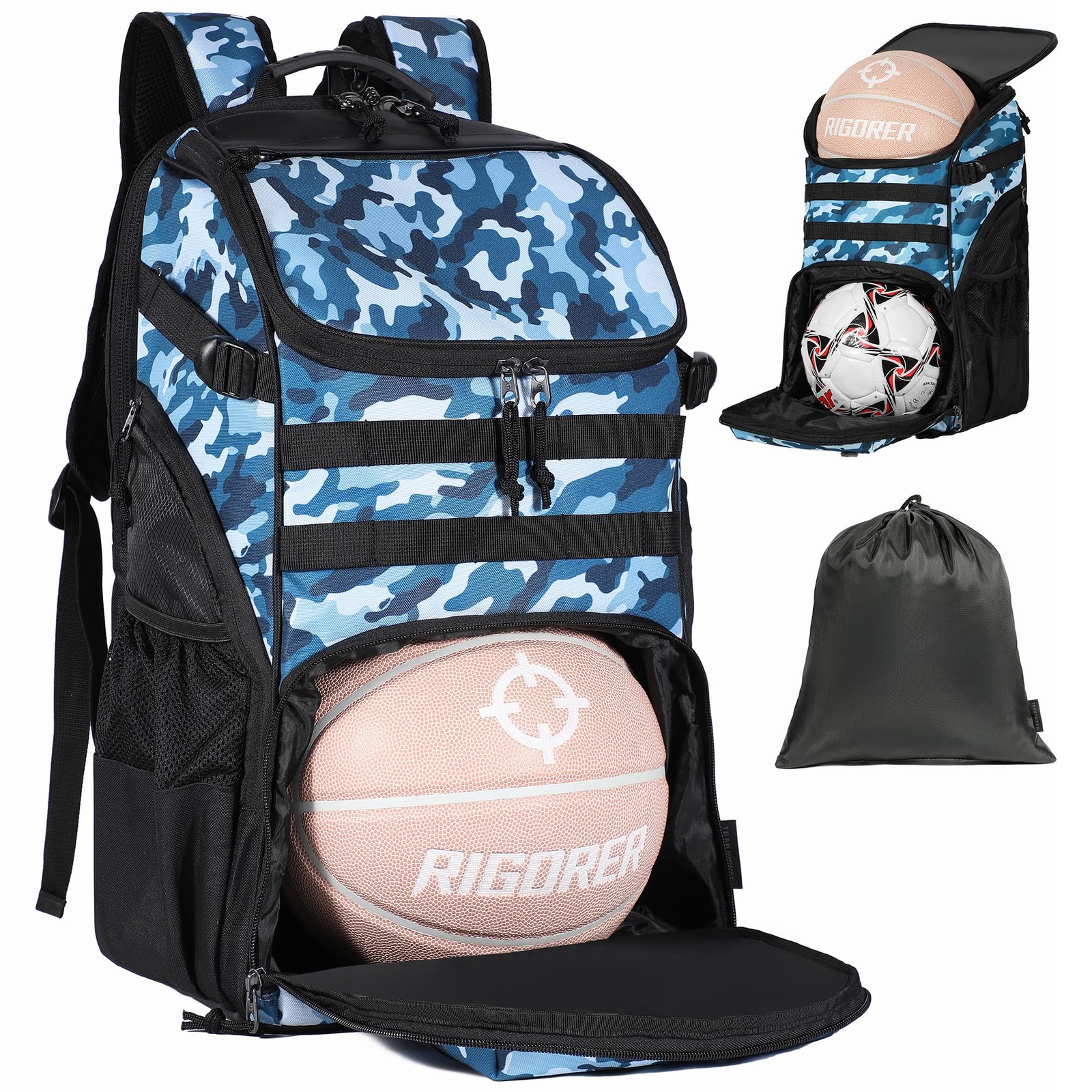 Basketball Bag Backpack with Holder Multi-Sport Backpack for Soccer Volleybal…