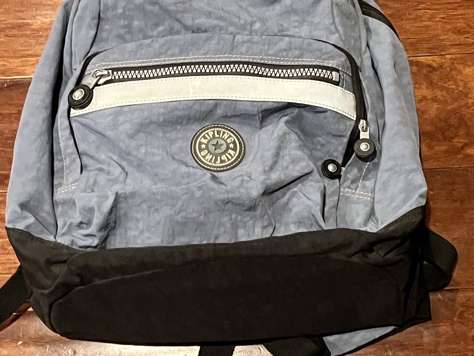 Kipling Blue Black 17″ x 13″ Padded Zip Pocket Private Transport Laptop Backpack