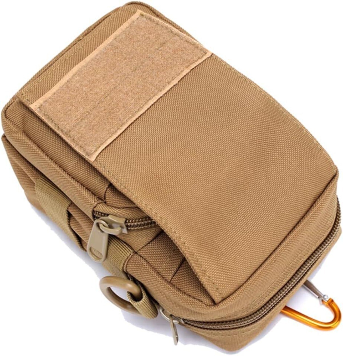 Backpack Strap Pouch Tactical Molle Accessory Pouch with Double-Zipper Pocket