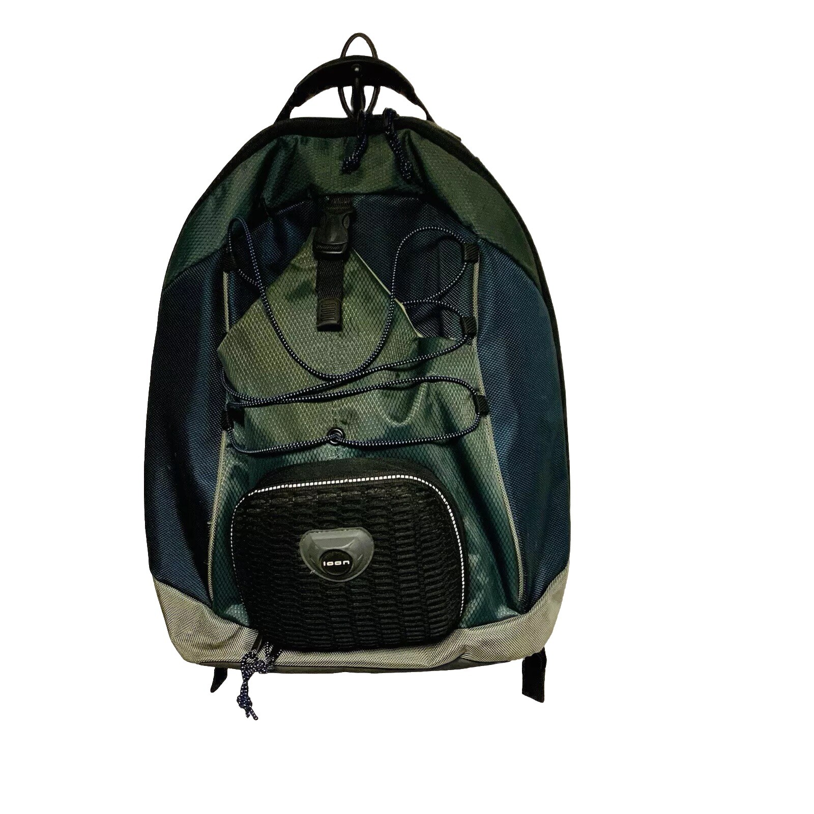 Icon Black Backpack Padded Support Unisex Laptop Travel School Large Adj. Straps