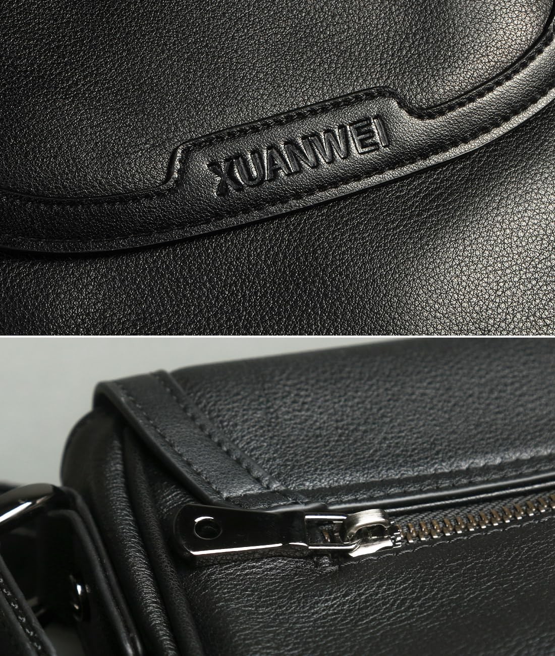 Xuan Wei men’s full grain cowhide messenger bag, high-end messenger bag,
