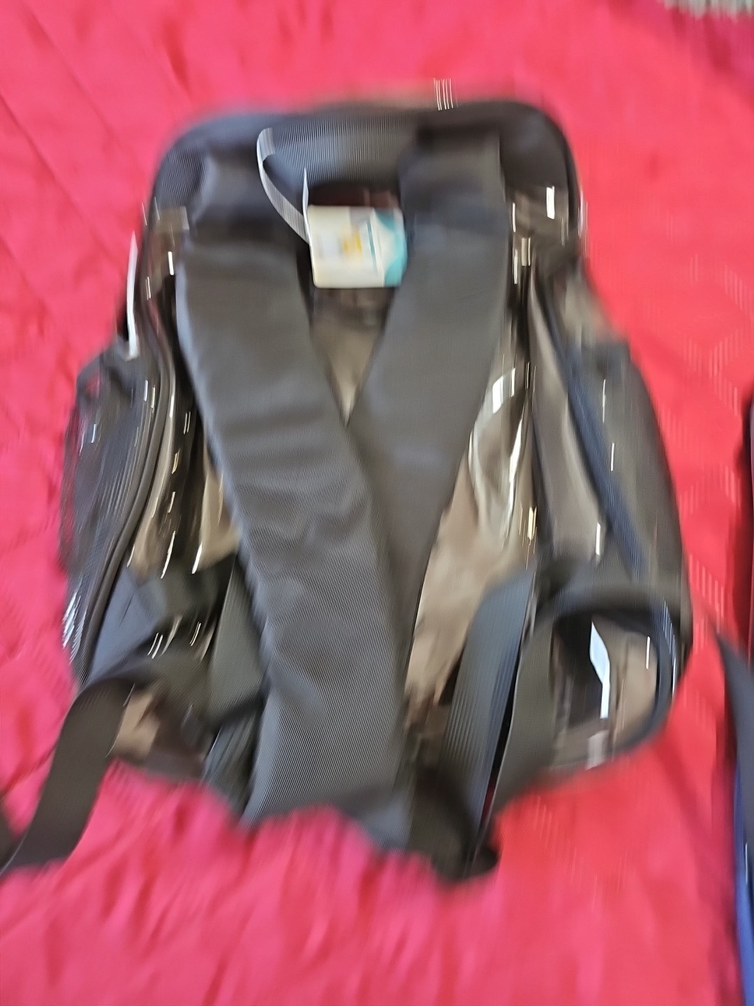 Vorspack Heavy Duty Clear Backpack Large Transparent School Travel Bag Black
