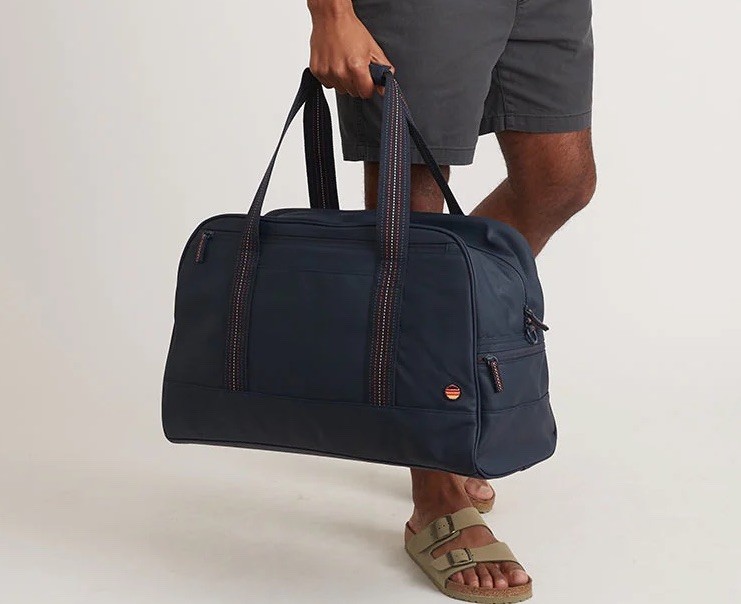 Marine Layer Weekender Navy Blue Duffle Bag Travel Carry On NWOT PMG Logo $178