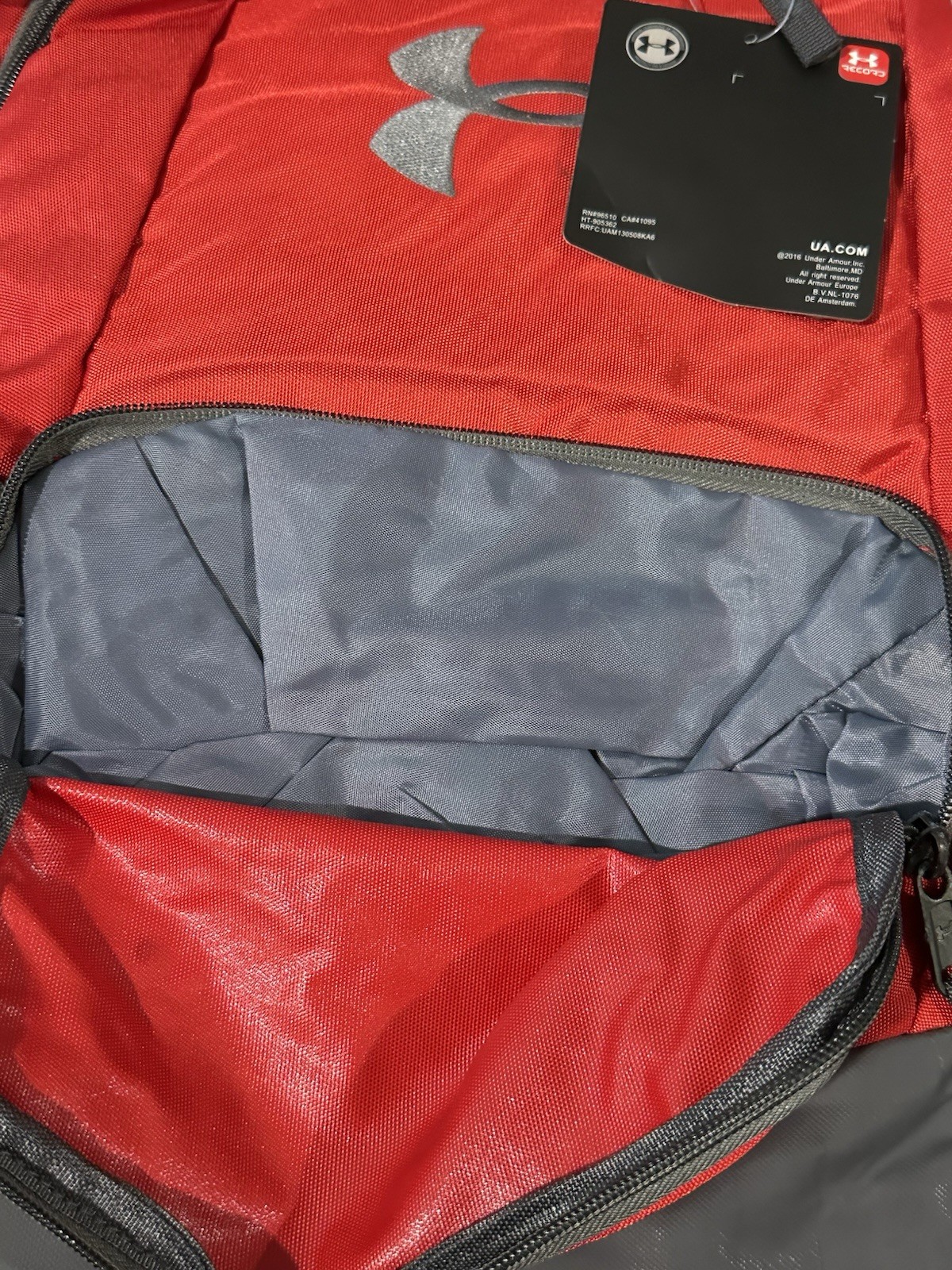 Under Armour Backpack One Size Red Black Storm 1 Laptop School Sports Travel NWT