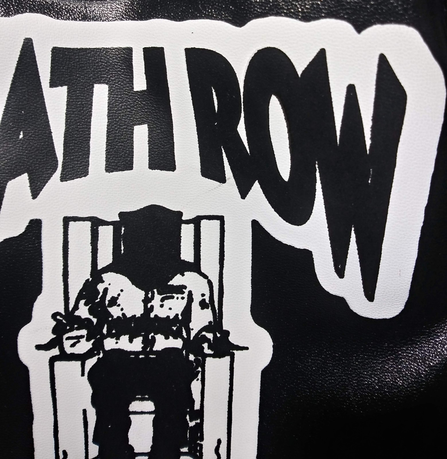 Death Row Vapes Backpack 14 x 8 x 4″ Single strap Black vinyl