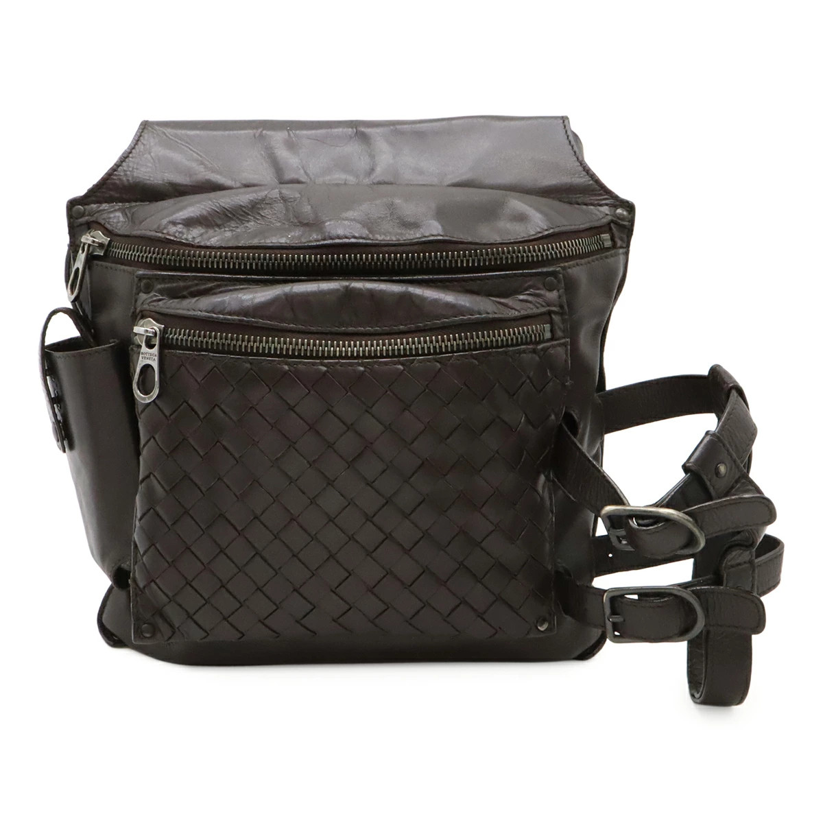 Bottega Veneta Intrecciato Belt Bag Leather Dark