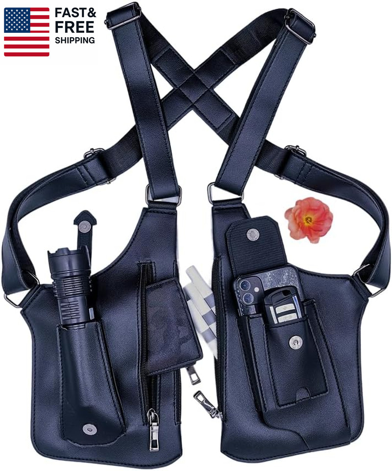 Underarm Anti-Theft Bag, Hidden Shoulder Holster, Double Storage Pouch, Phone Wa
