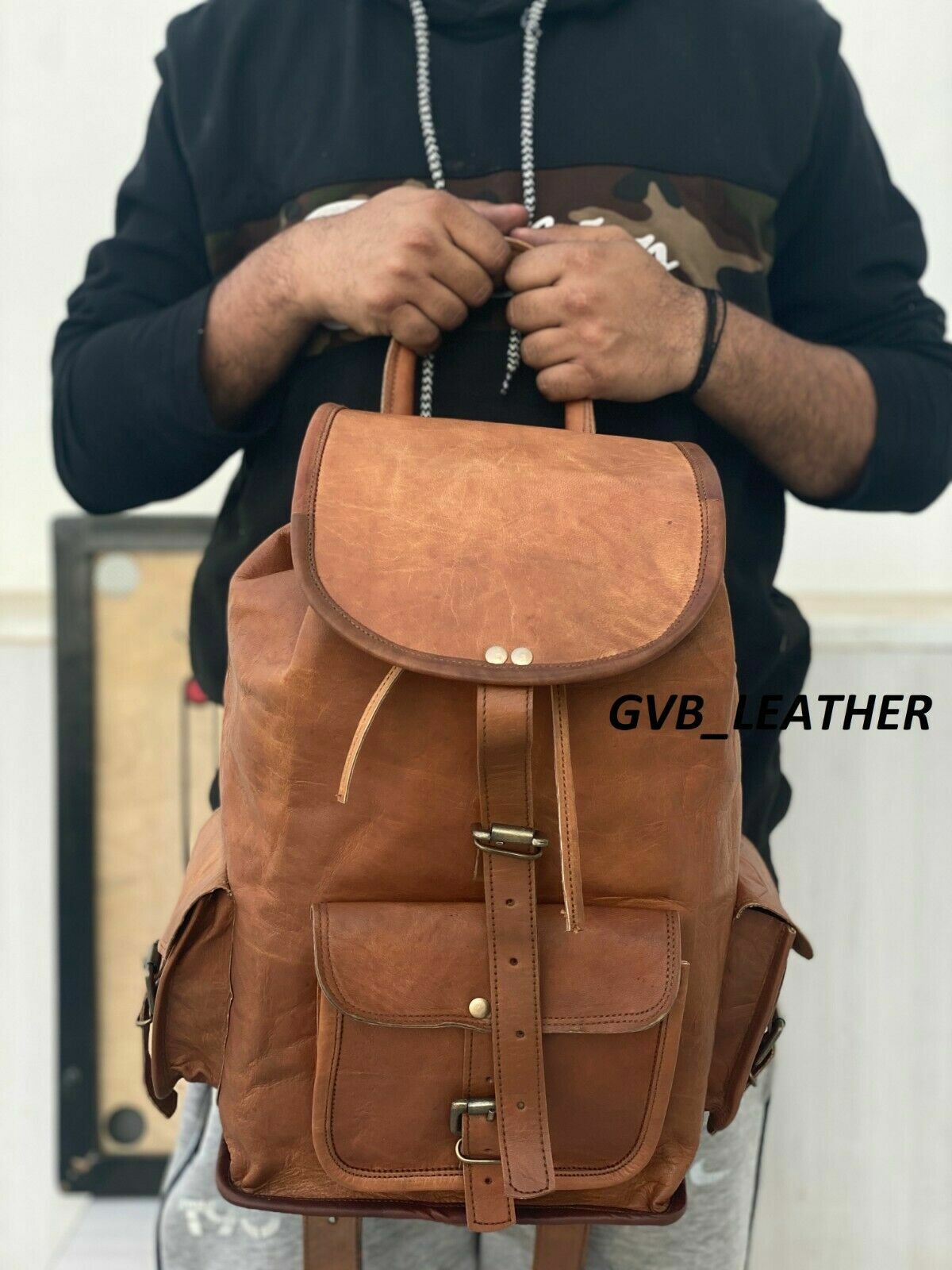 Daypack College Book bag Laptop Bag Women Leather Backpack Purse Fashion Causal