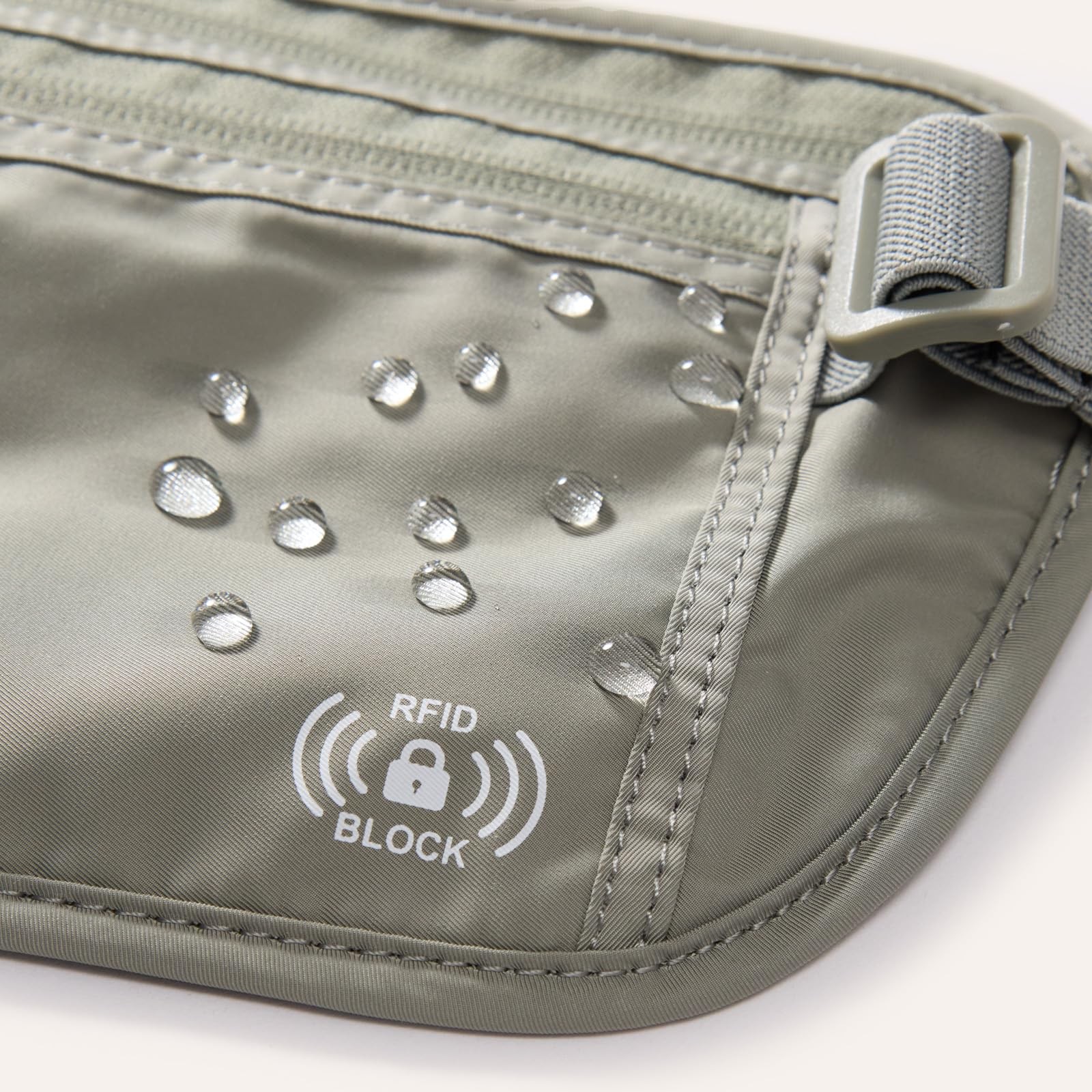 Pander RFID Blocking Travel Money Belt – Hidden Waist 27 X 15 CM, Grey Sage