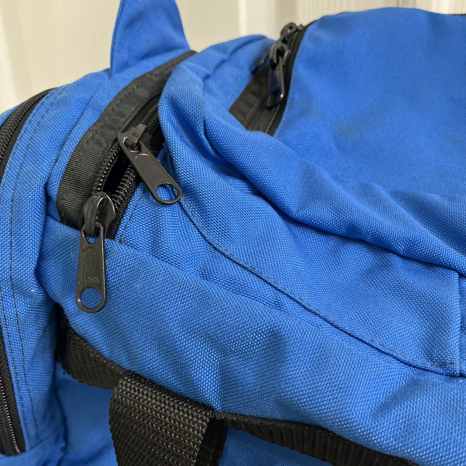 L.L. Bean Blue Fabric Zip Around Outdoor Adventure Duffle Bag