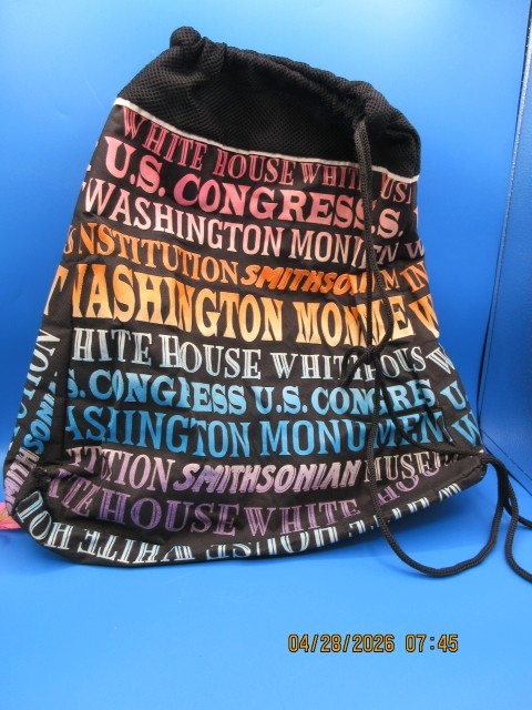 Washington DC Drawstring Bag Multi Color Vibrant