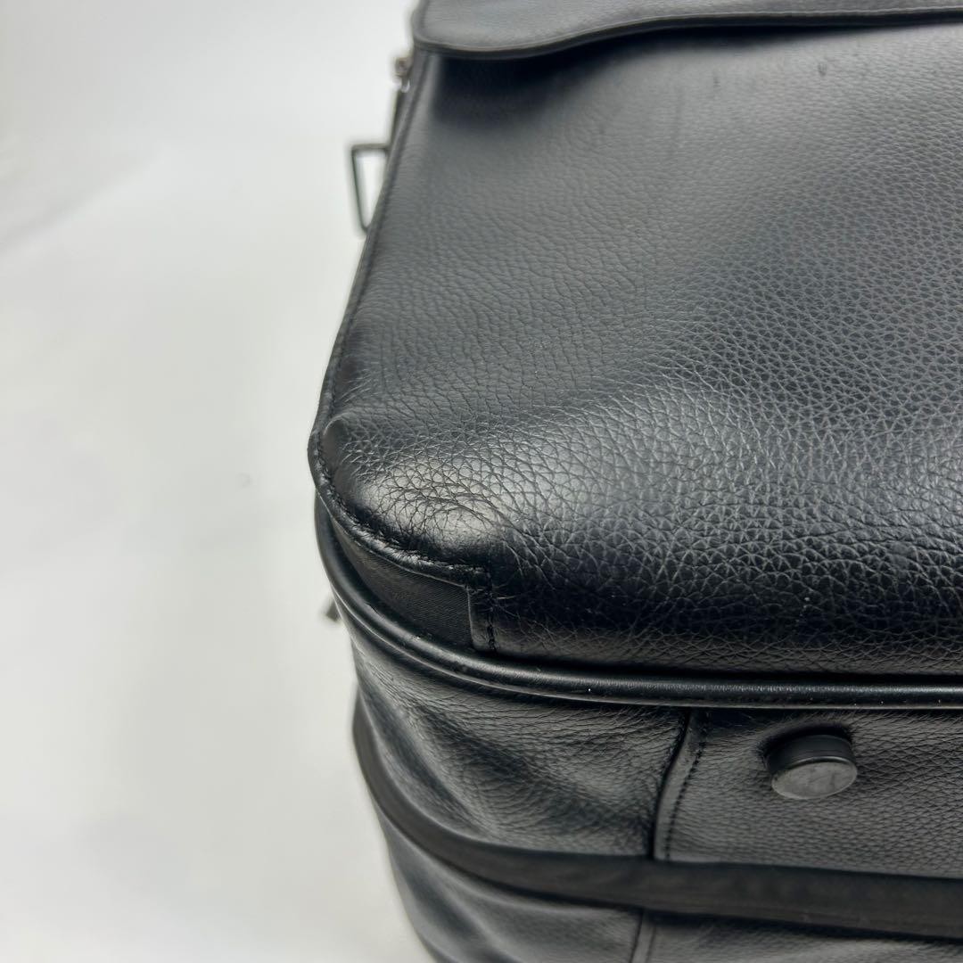 Dunhill Abilities Black Leather 2Way Business Briefcase 42cm