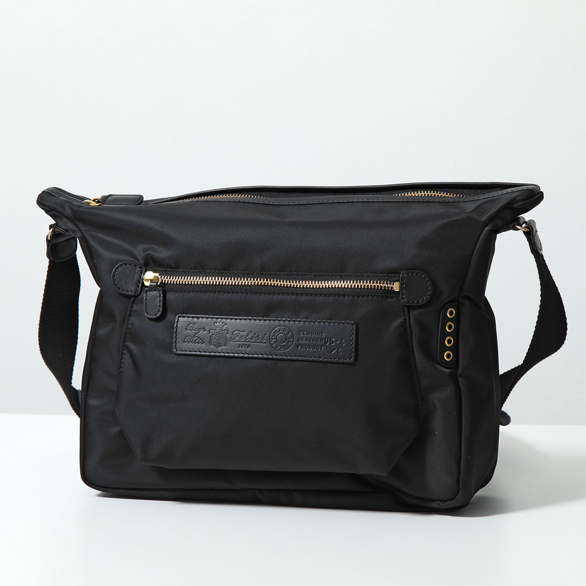 Felisi Shoulder Bag 05/4/4/DS Men’s Nylon x Leather Crossbody Bag Black or Navy