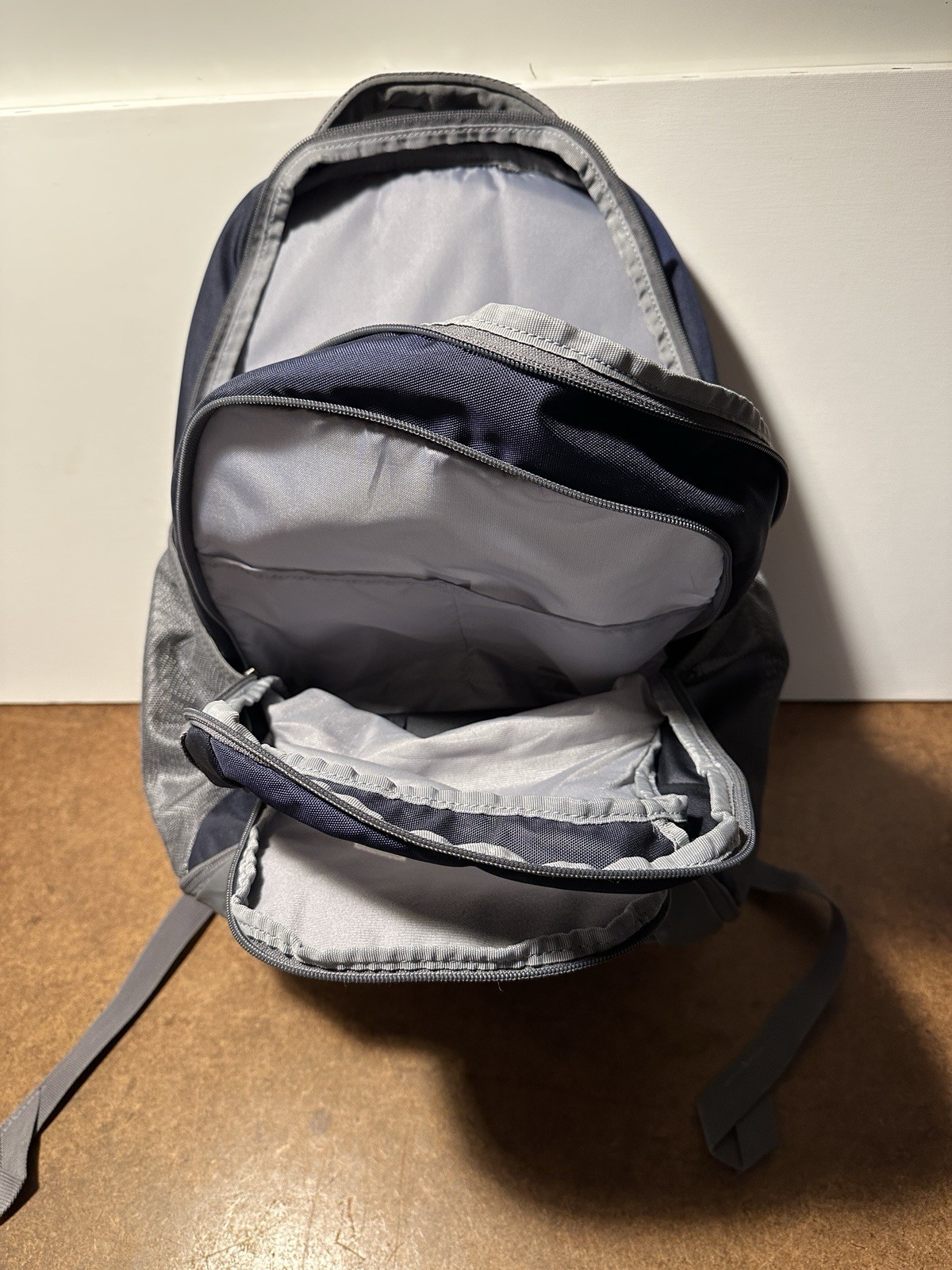 Under Armour Team Hustle Storm Backpack Dark Blue/Grey Water Repellant Bag