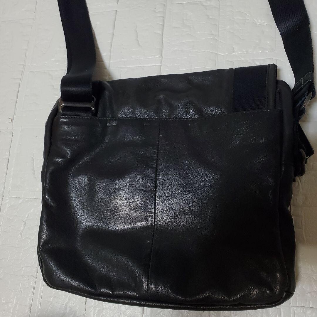 Rare TUMI All Leather Black Messenger Shoulder Bag Men 92371DH2 31x29cm