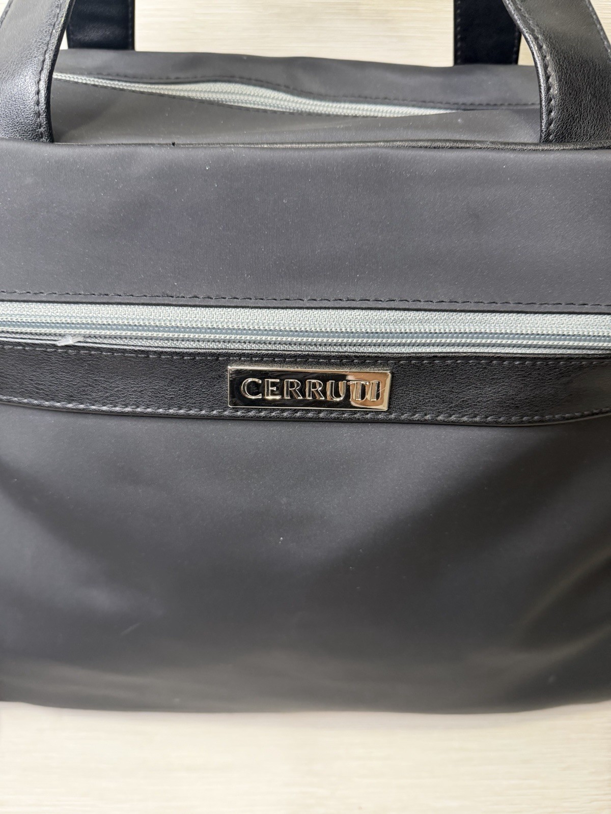 Black cerruti men leathers Bag for Laptop Business Travel Crossbody