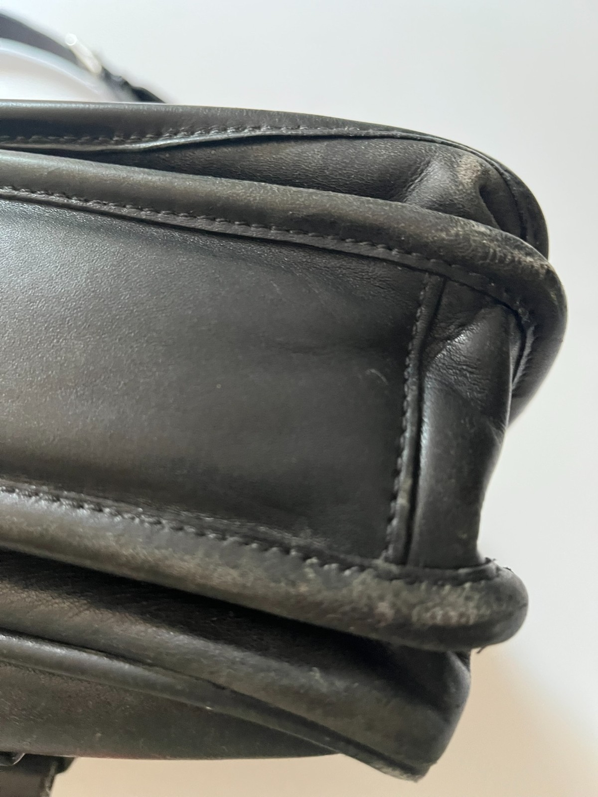 Vintage COACH Thompson Black Leather Briefcase Laptop Messenger Bag
