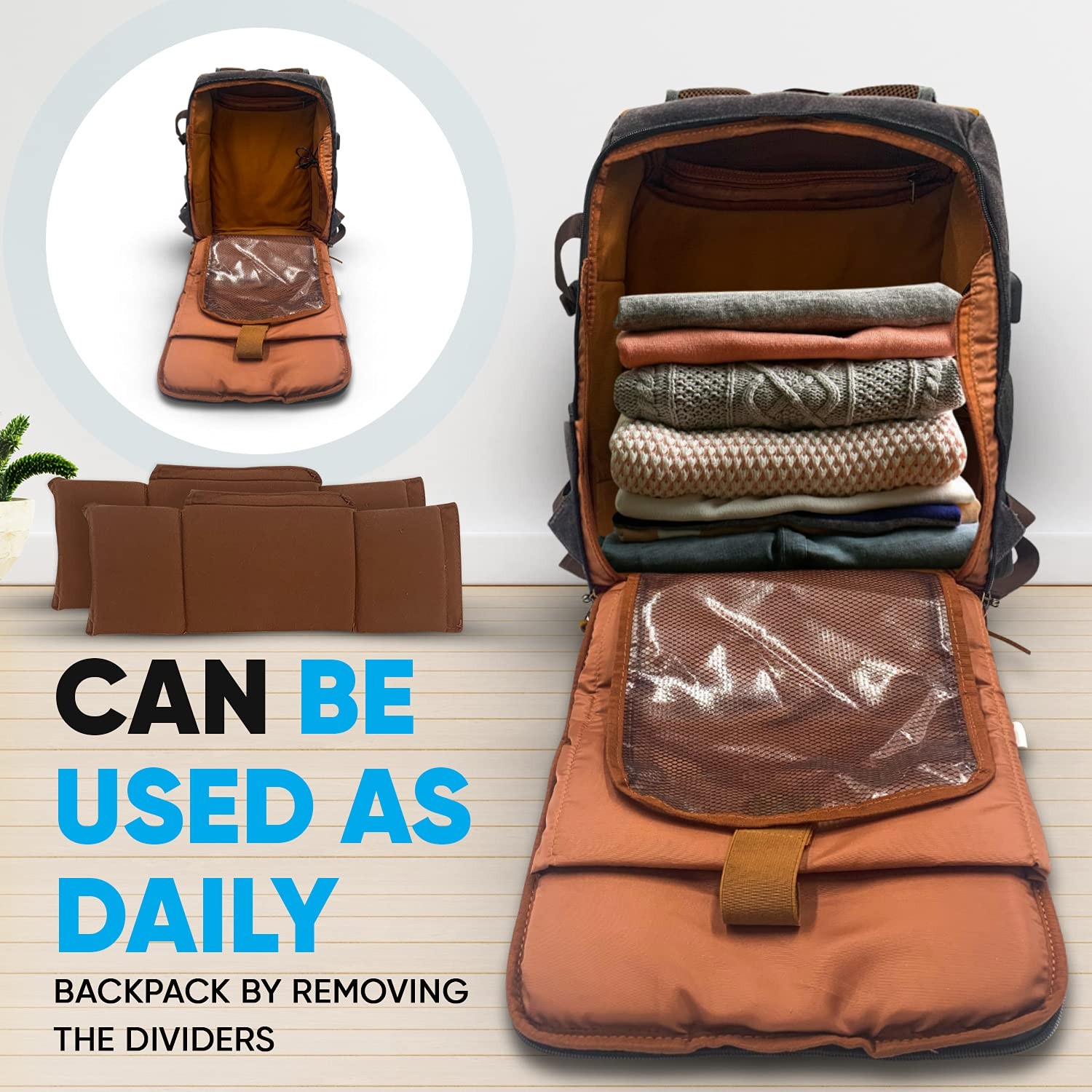 Camera Backpack 16 Ounces 15.6” Laptop Sleeve Tripod Holder Khaki Waxed Canvas