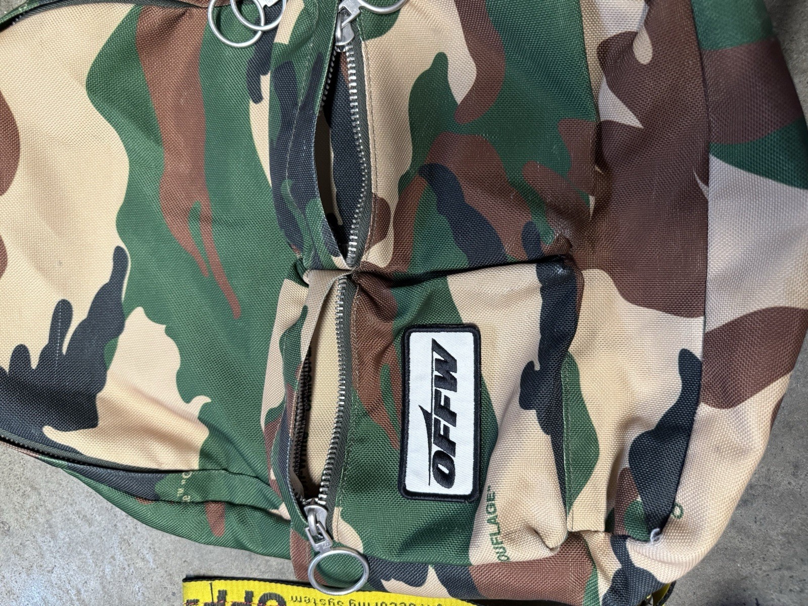 Off white Backpack Camouflage