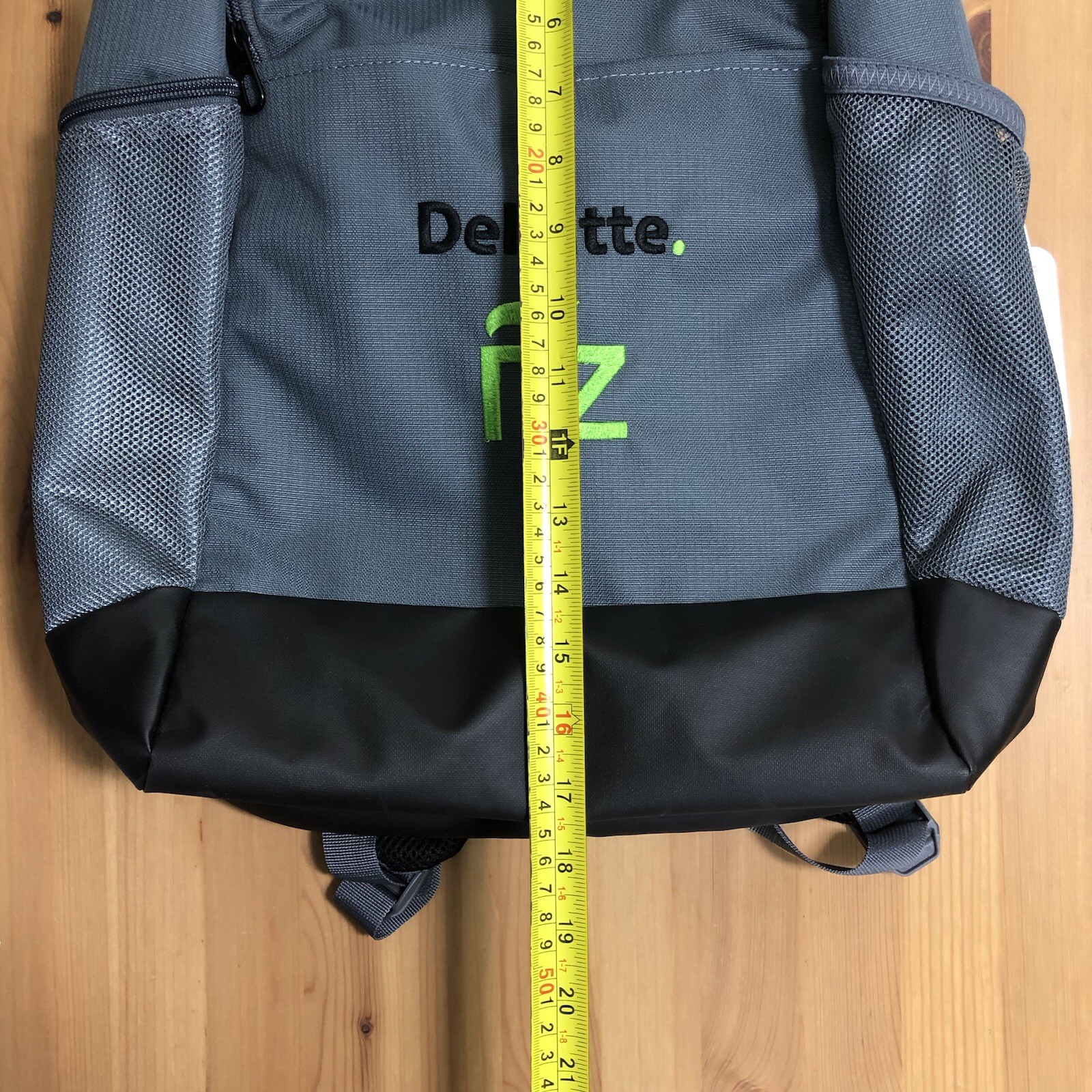 Nike Brasilia Training Deloitte Backpack Gray Black Pockets