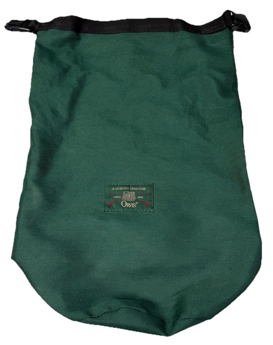 Vintage Orvis Pouch Sack Bag Green USA Fly Fishing 3j2