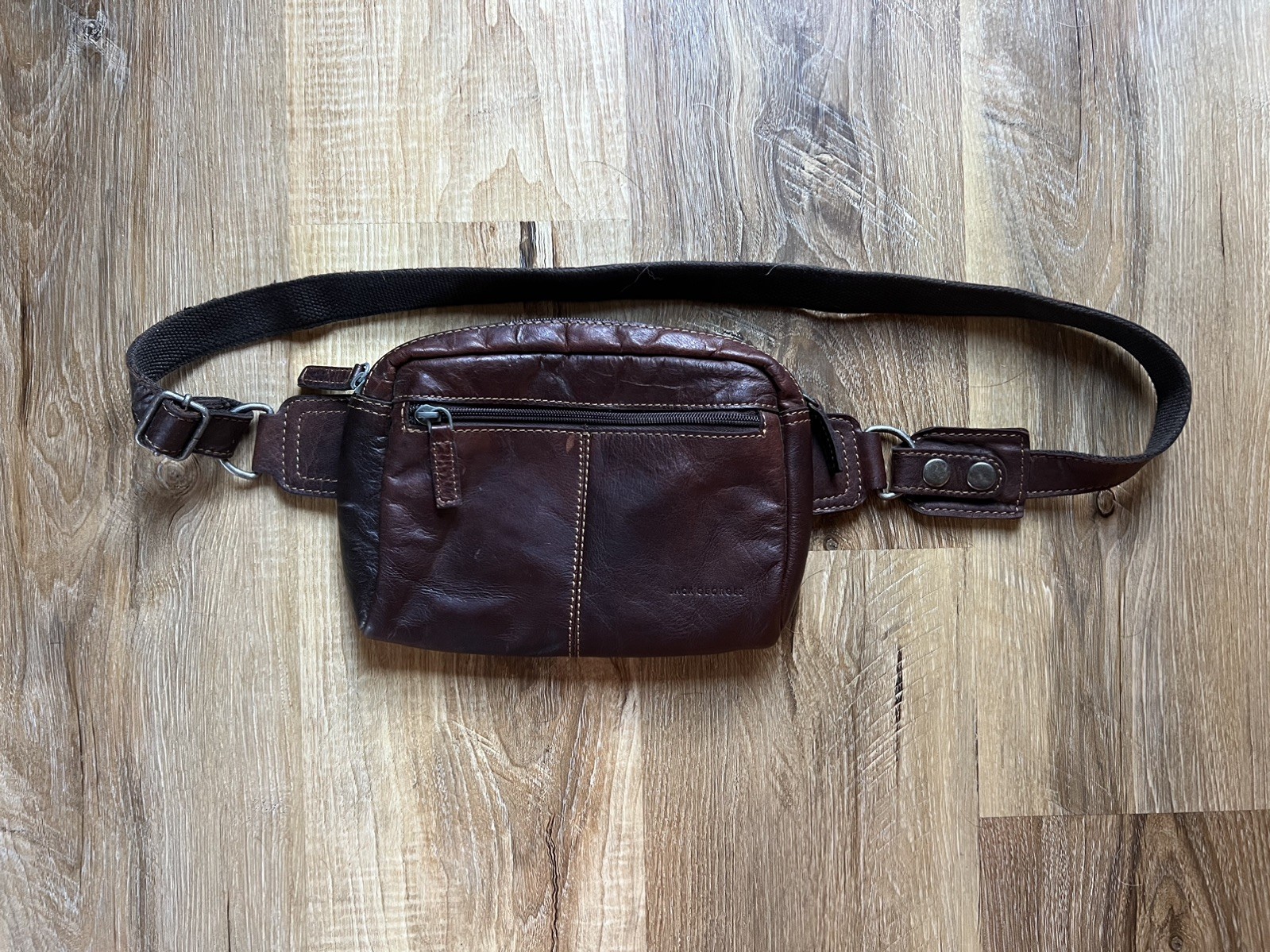 Jack Georges Voyager Brown Buffalo Fine Leather Belt Bag UNISEX Fanny Pack