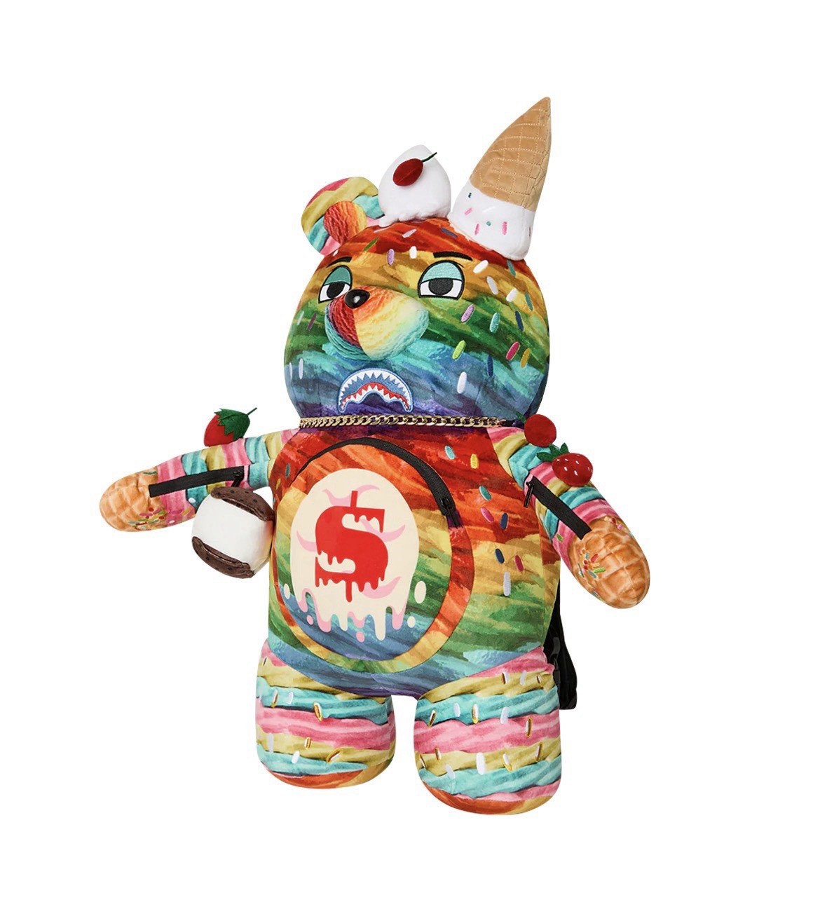 NEW WITH TAGS SPRAYGROUND BRAIN FREEZE PLUSH MONEY BEAR BACKPACK LIMITED EDITION