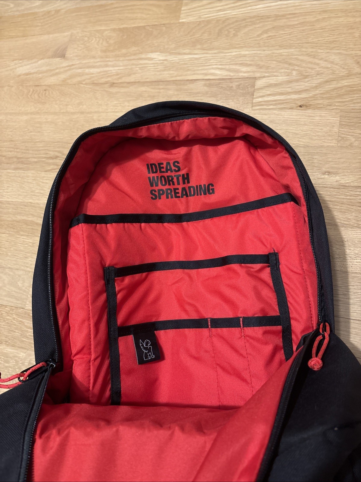 TEDx Portland CHROME INDUSTRIES Backpack Book Bag Ted X Black Bag Promo Rare