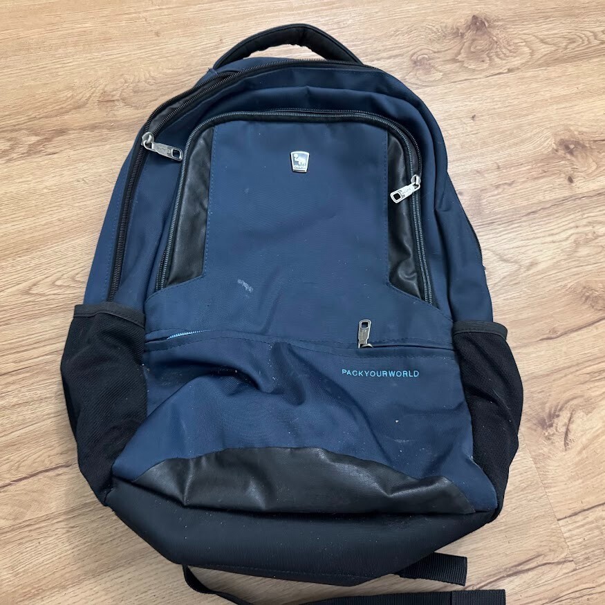 Oiwas 14 Inch Slim Laptop Backpack Blue College Notebook Bag