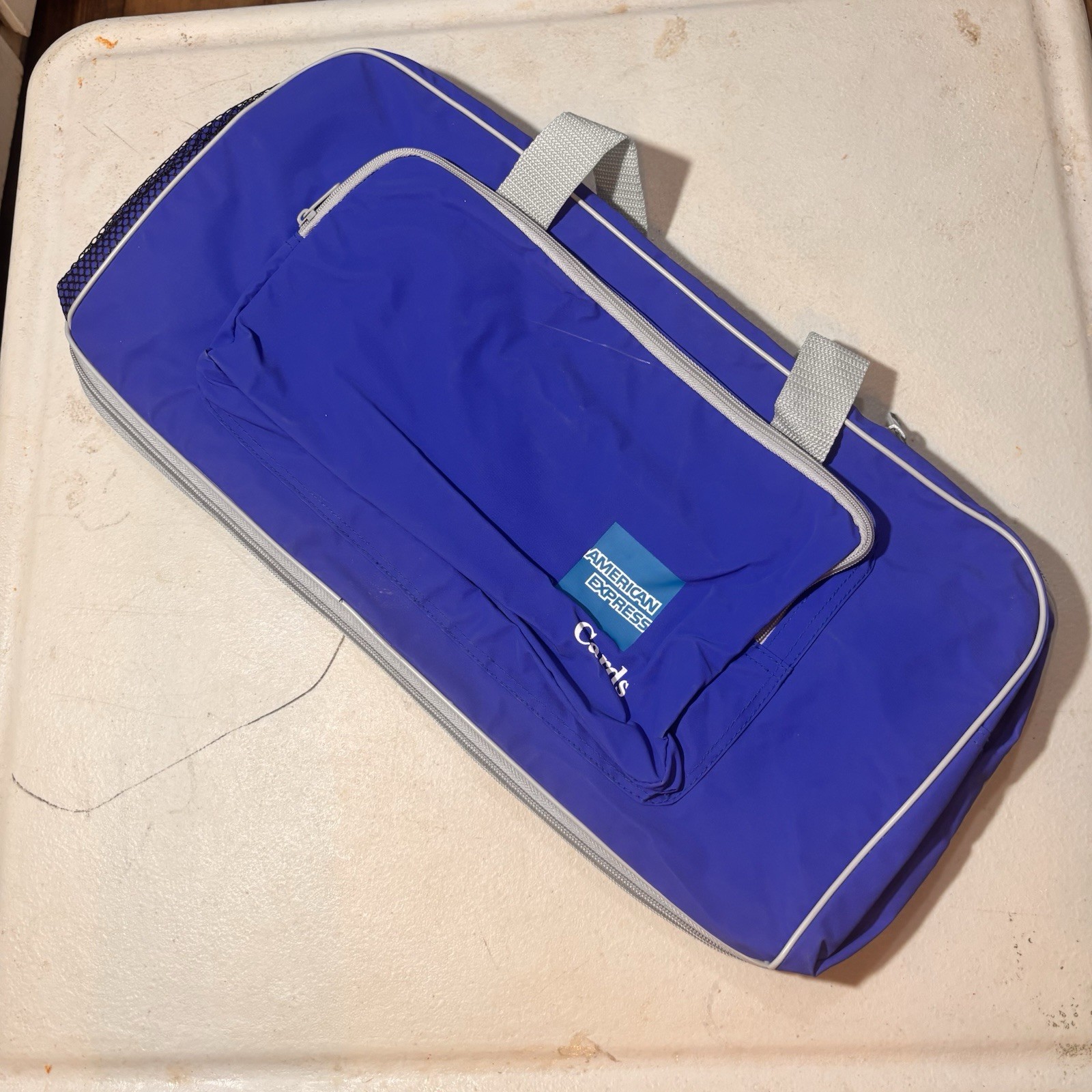 Vntg American Express Cards Duffle Bag – Blue Nylon T