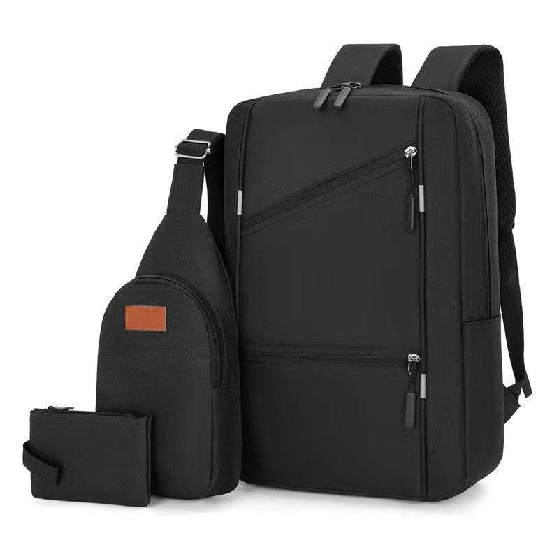 New Laptop Backpack Waterproof Anti-thef Travel School Book Bag Black