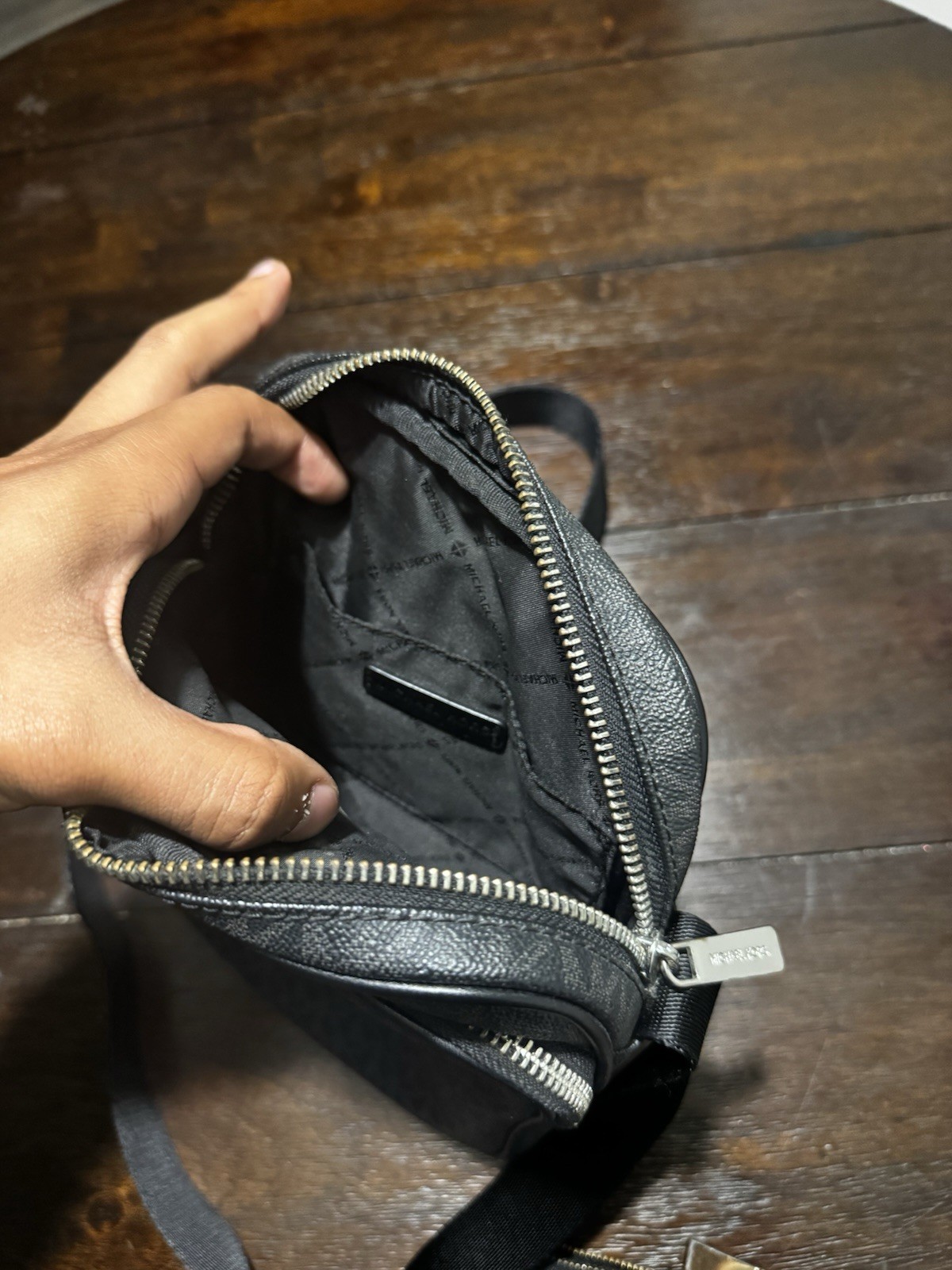 Michael Kors Men’s Black Crossbody Bag and Michael Kors Zipper Wallet
